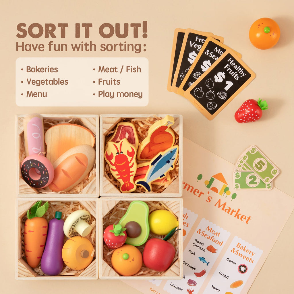 Wooden Play Food Set