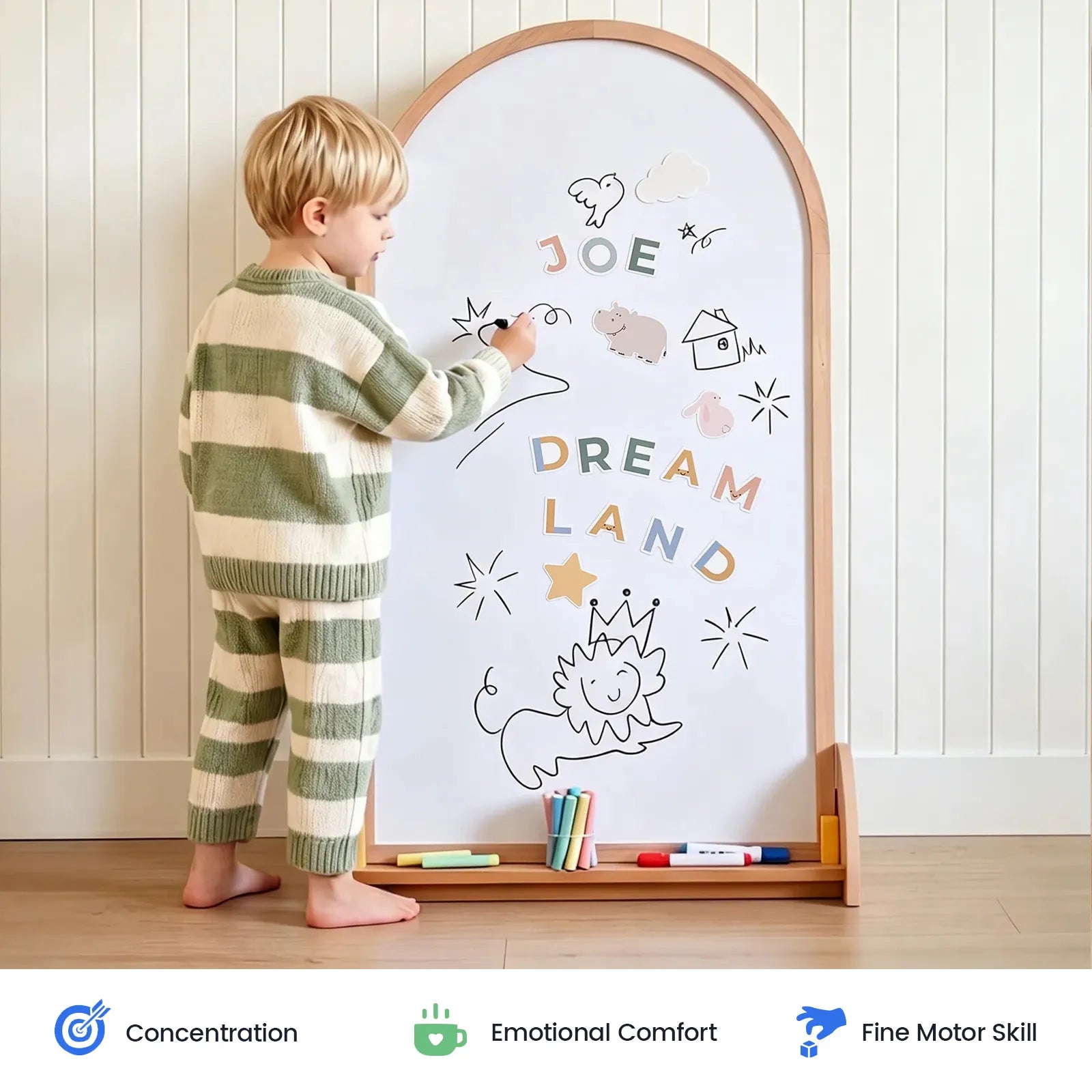 Arched Magnetic Chalkboard
