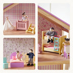 Unicorn Dollhouse Doll Set