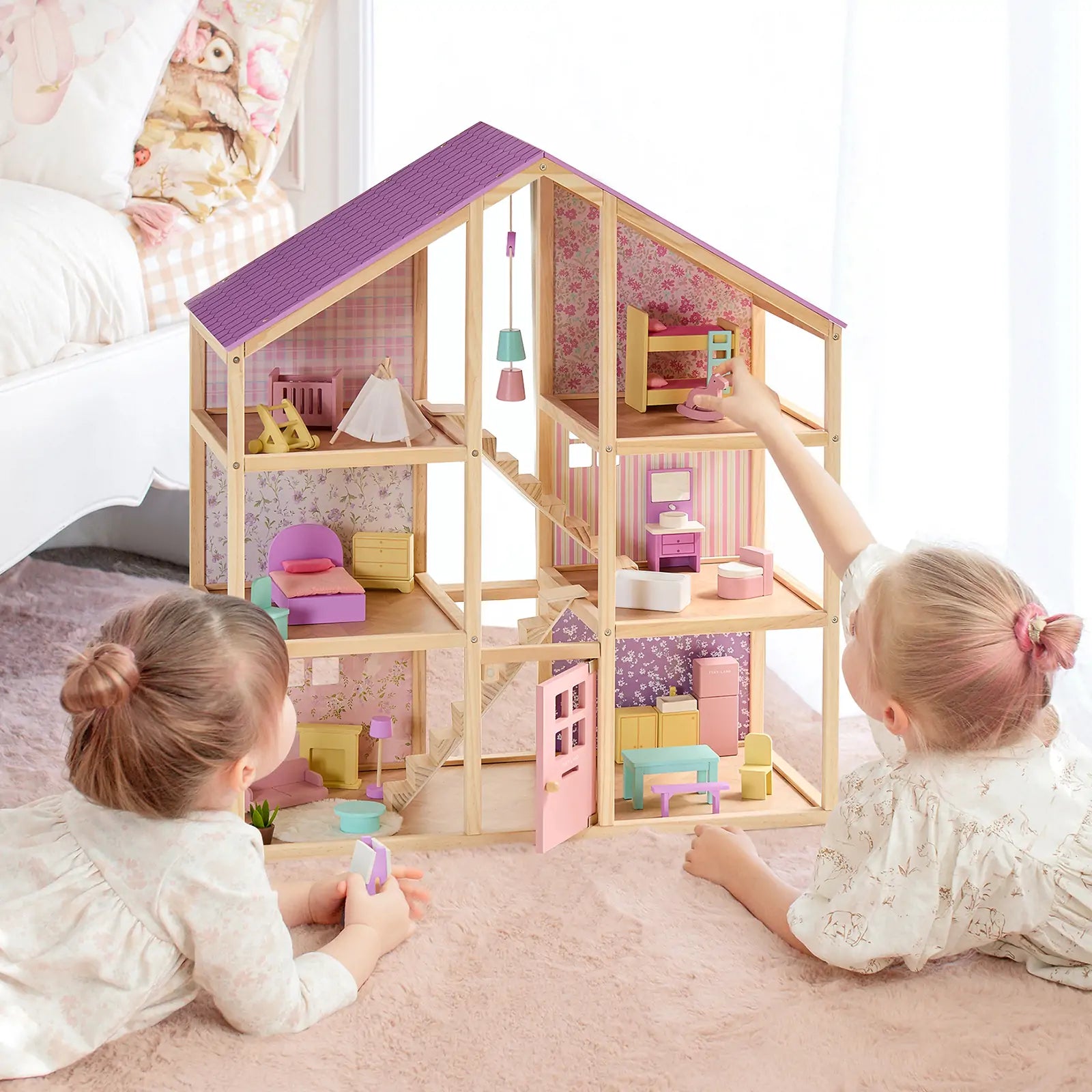 Unicorn Dollhouse Doll Set