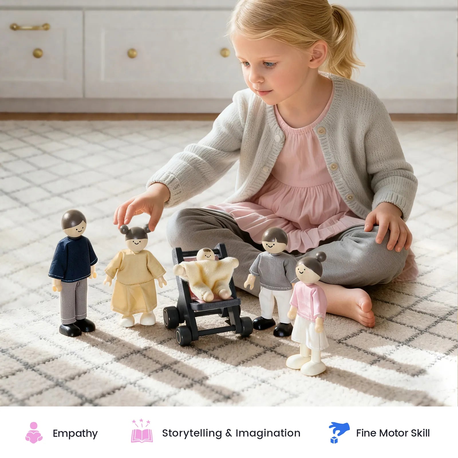 Wooden Dollhouse Dolls