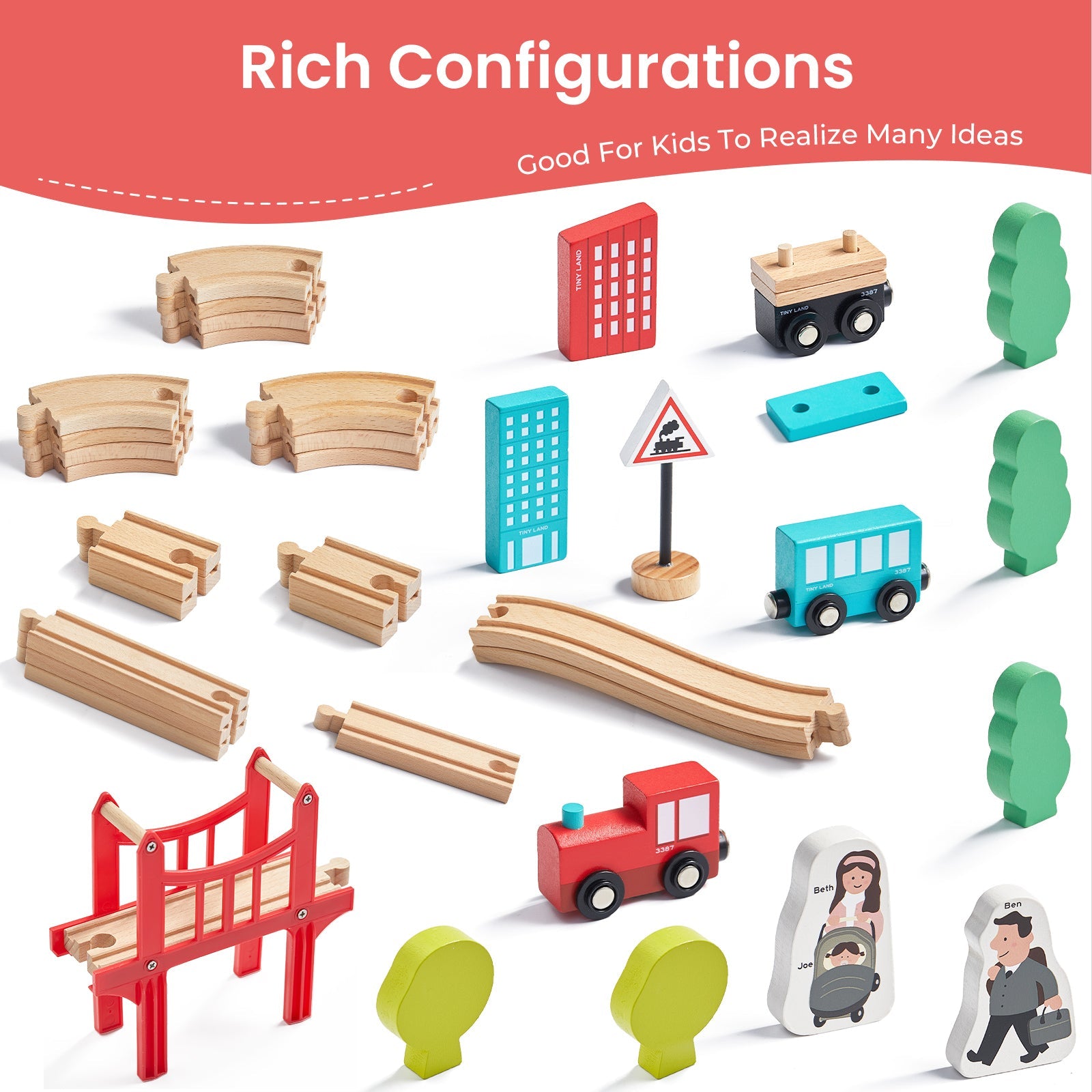 Wooden Train Set