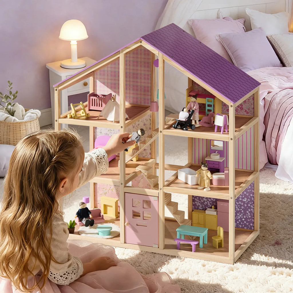 Unicorn Dollhouse Doll Set