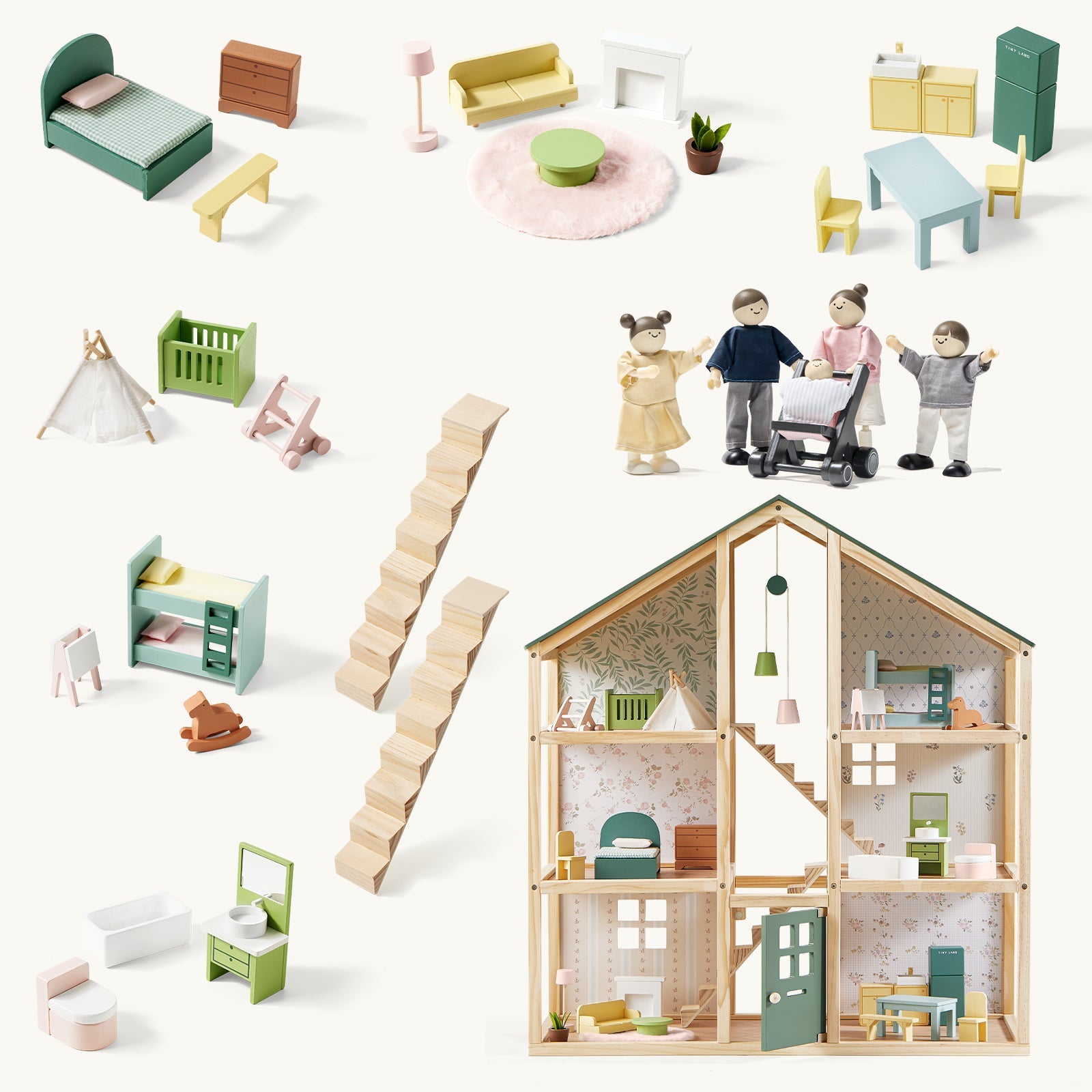 Evergreen Dollhouse Doll Set