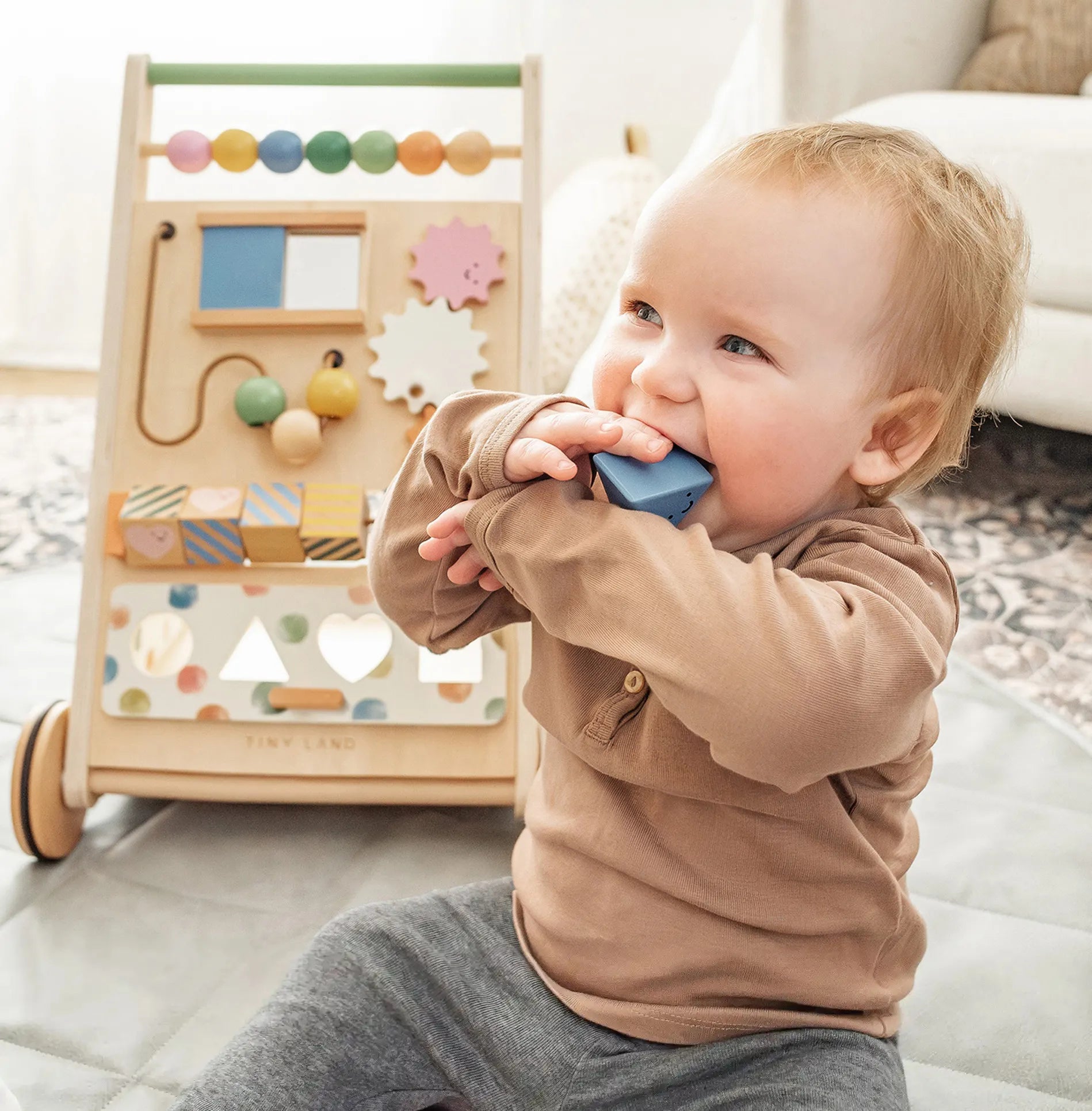 Natural Wooden Baby Walker