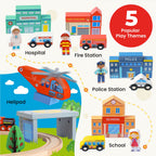 Wooden Train Storage Set