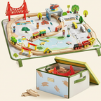 Wooden Train Storage Set