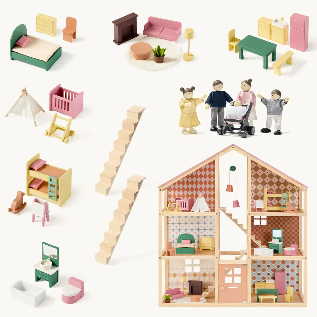 Pegasus Dollhouse Doll Set
