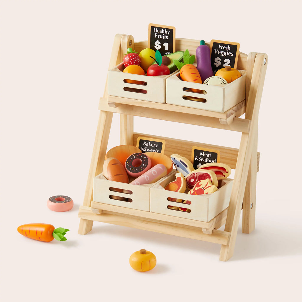 Wooden Food Storage Rack