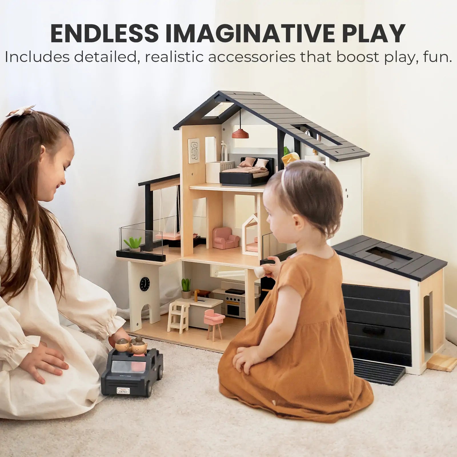 Black Dollhouse Gift Set