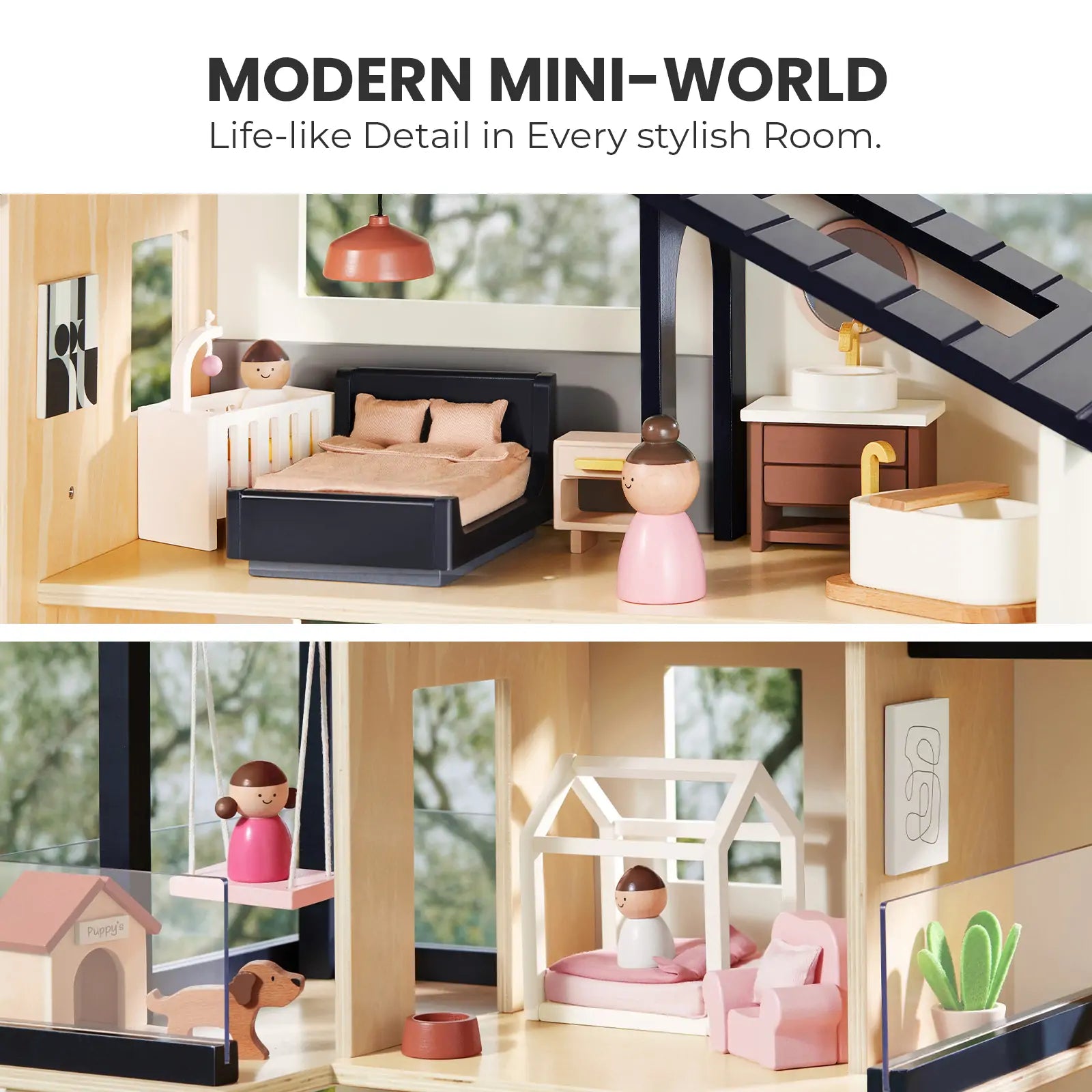 Black Dollhouse Gift Set