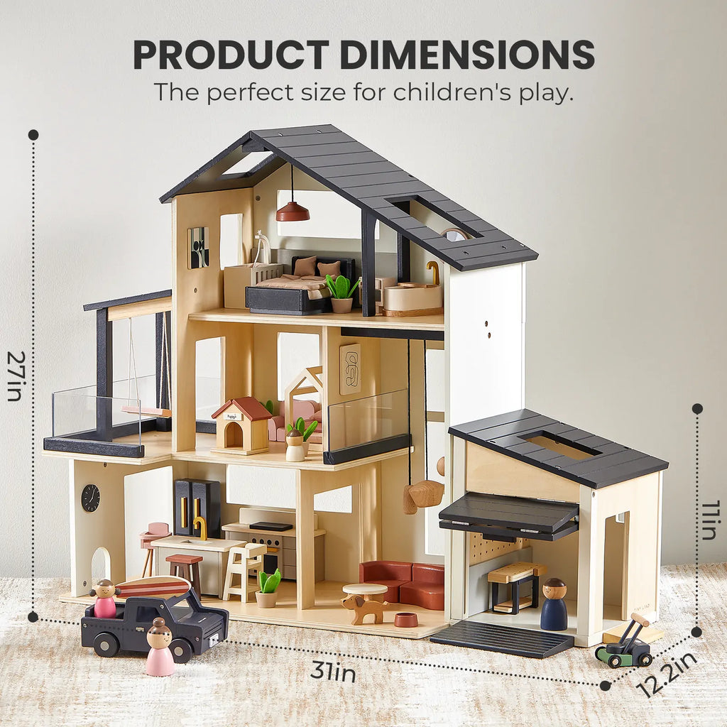 Black Dollhouse Gift Set