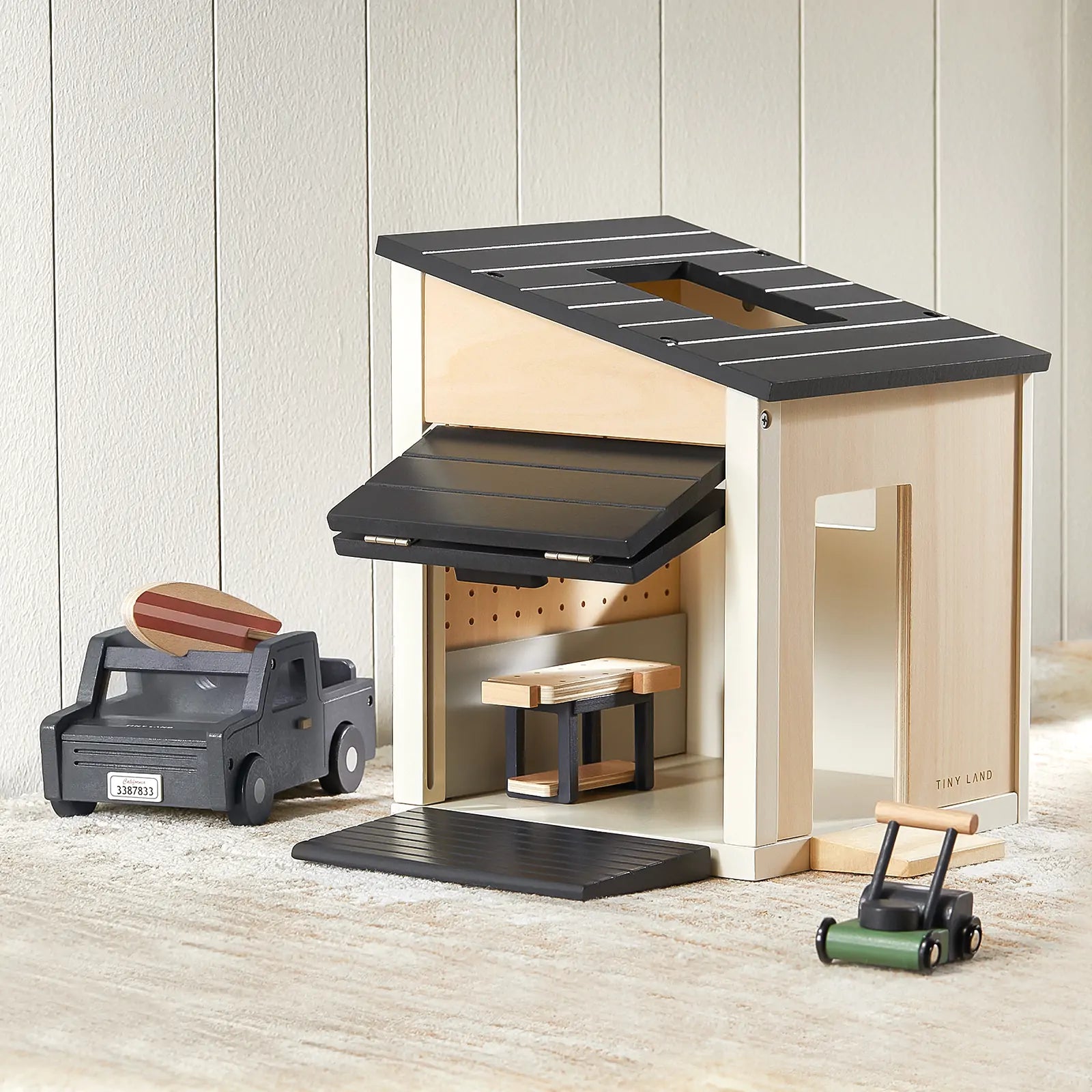 Wooden Dollhouse Garage