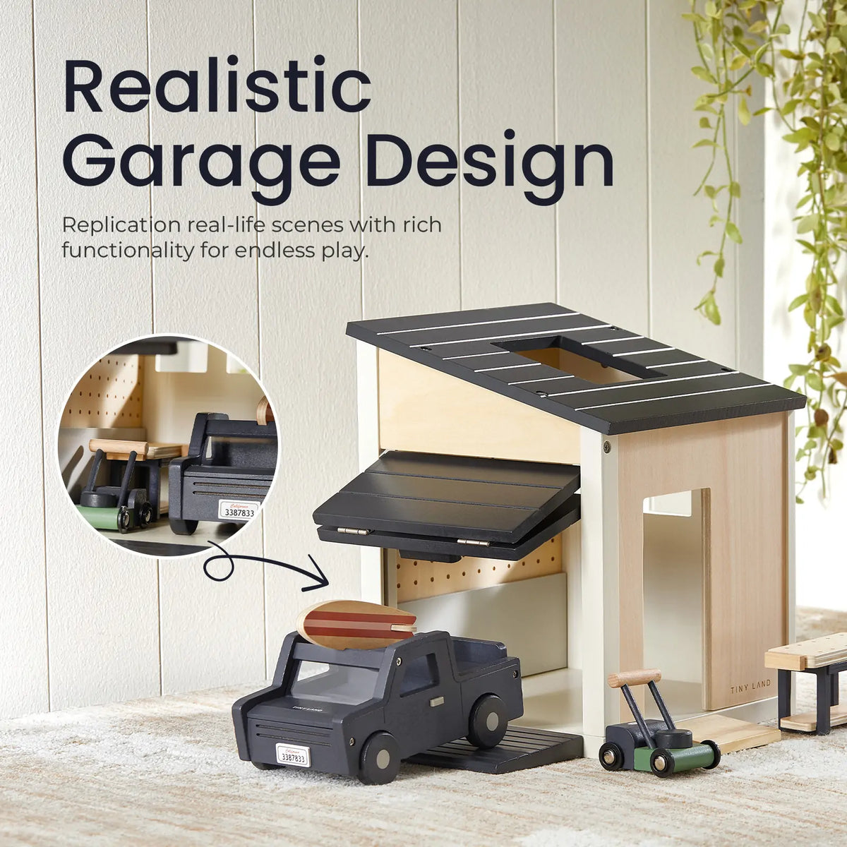 Wooden Dollhouse Garage