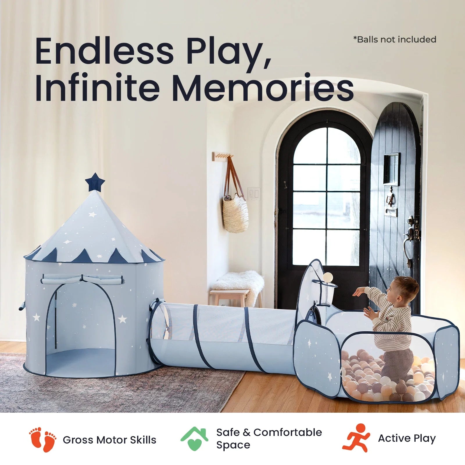 Blue Tunnel Ball Set