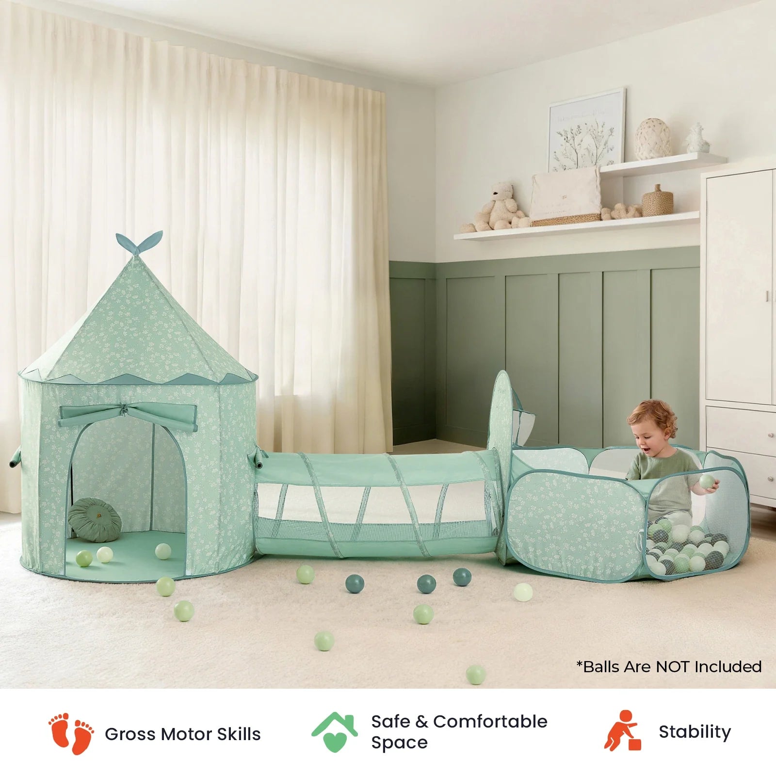 Green Tunnel Ball Set