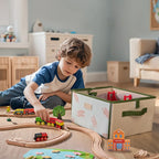 Wooden Train Storage Set