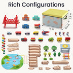 Wooden Train Storage Set