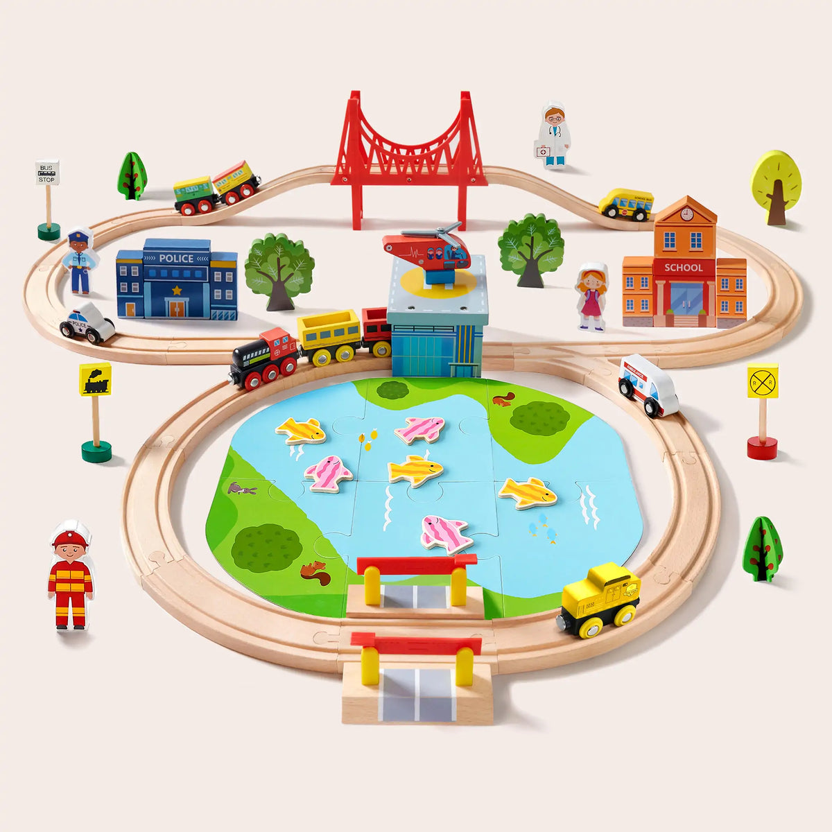 Wooden Train Set