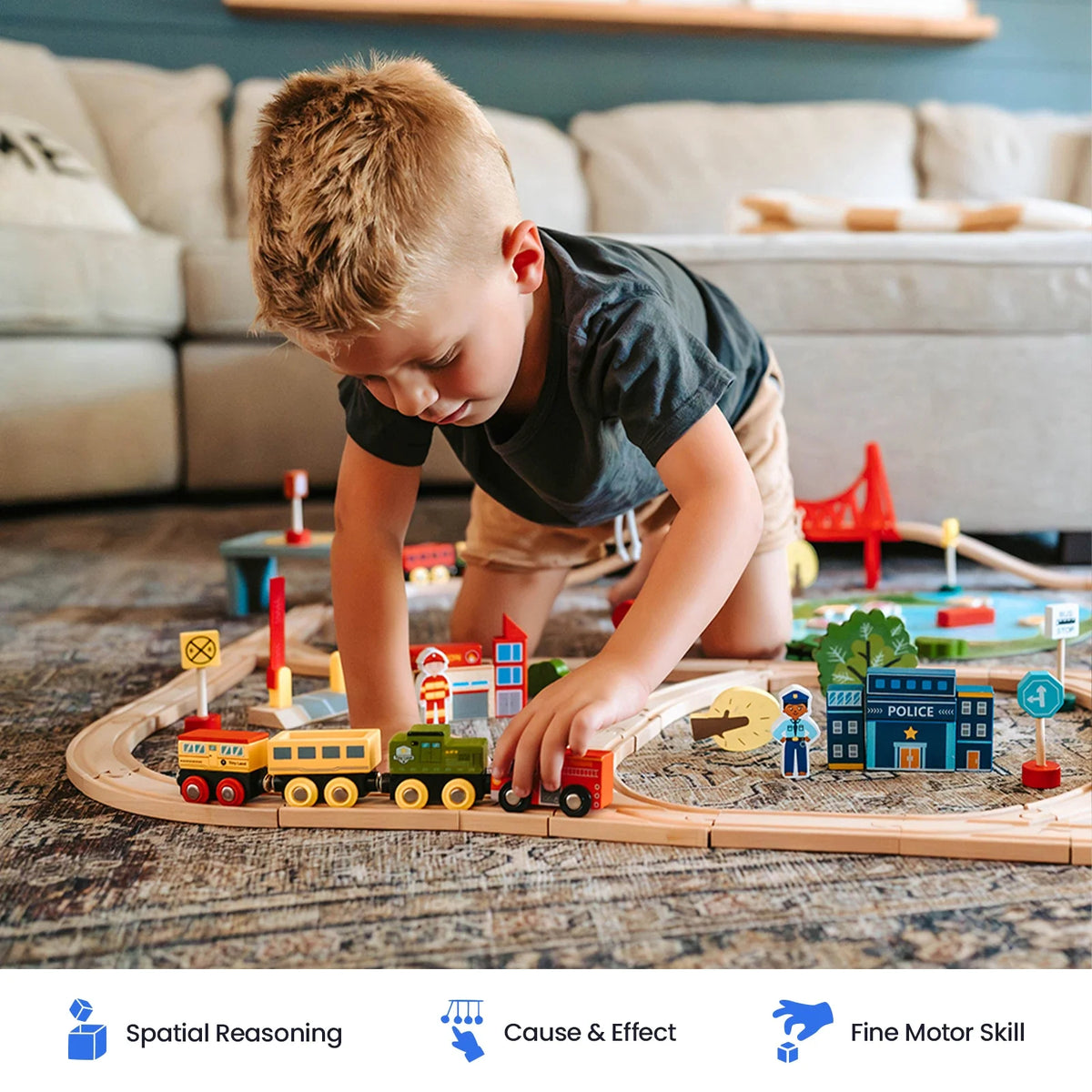 Wooden Train Set
