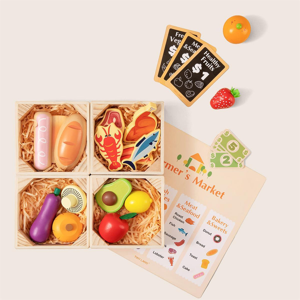 Wooden Food Rack Set