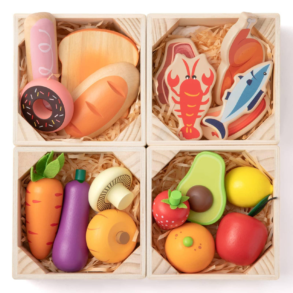 Wooden Food Rack Set