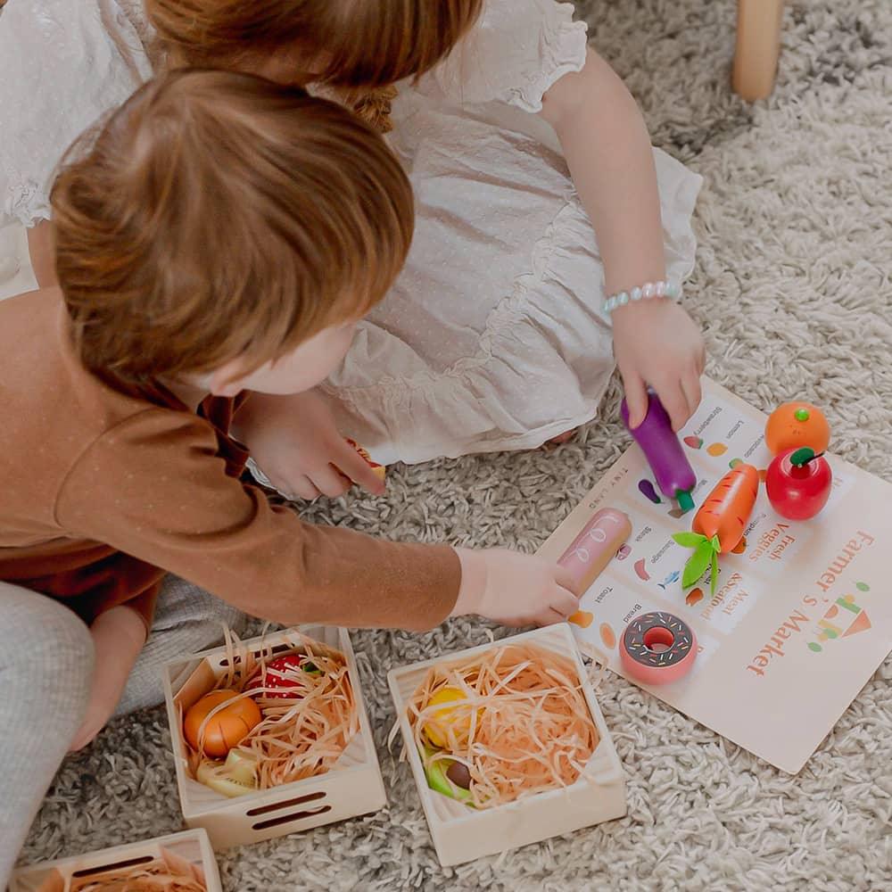 Wooden Food Rack Set