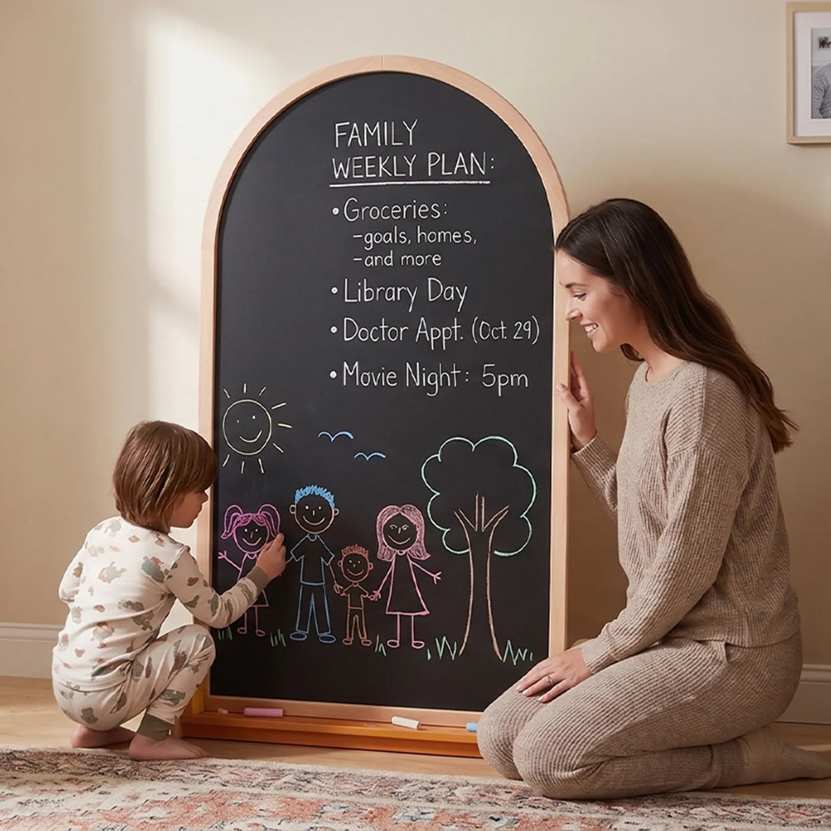 Arched Magnetic Chalkboard