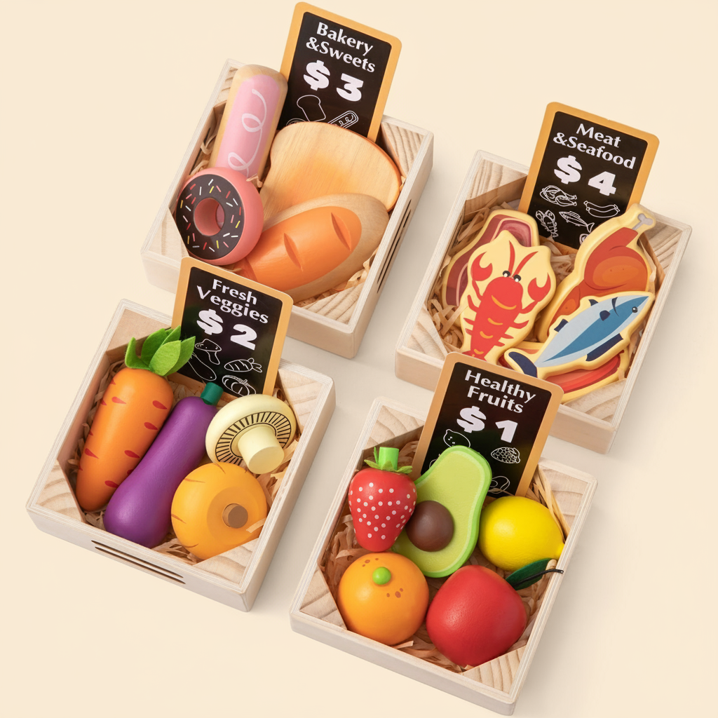 Wooden Play Food Set