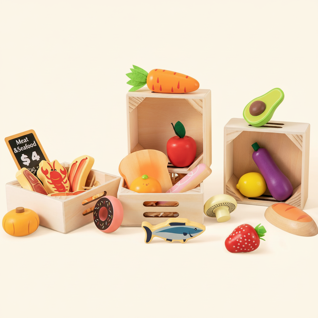 Wooden Play Food Set